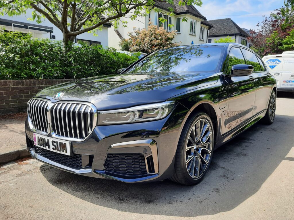 The Summit's chauffeur driven BMW, gleaming in the sunshine