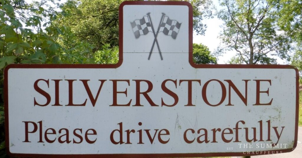 The road sign as yet enter Silverstone. Home of the British Formula One race