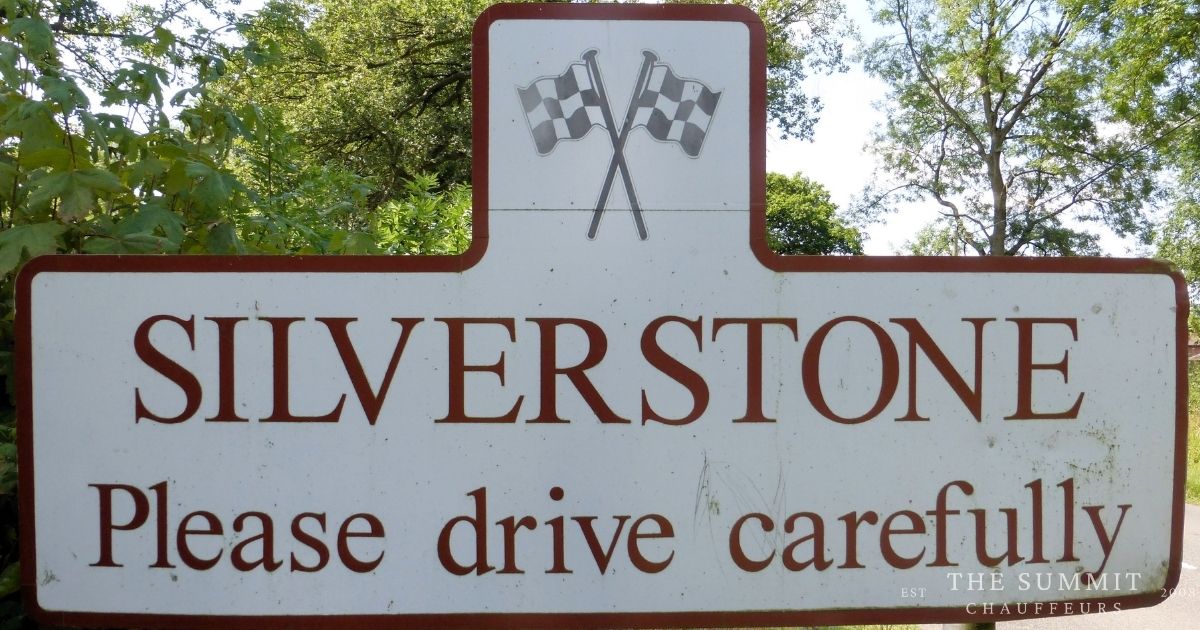 The road sign as yet enter Silverstone. Home of the British Formula One race